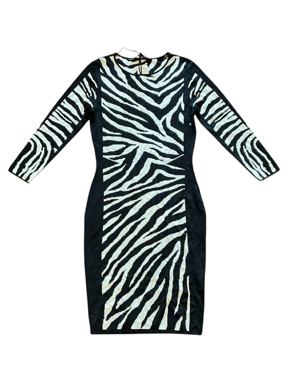Cynthia Steffe Black and White Zebra-Print Bodycon Dress